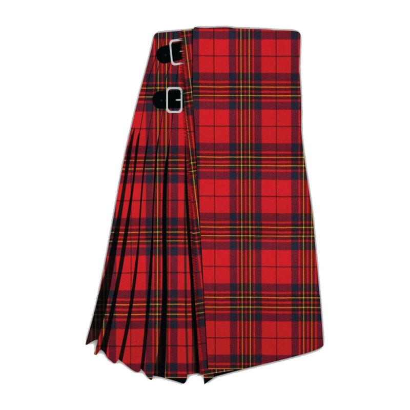 Leslie Red Modern Tartan Kilt