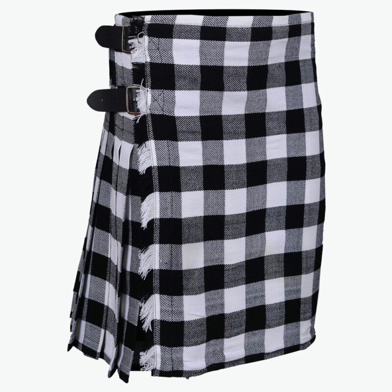 Black and White Tartan Kilt