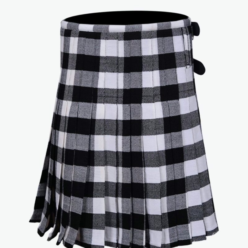 Black and White Tartan Kilt