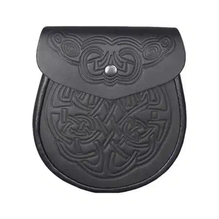 Celtic Embossed Leather Sporran