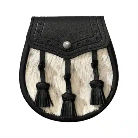 Semi Dress Natural Calfskin Classic Embossed Leather Tassel Sporran