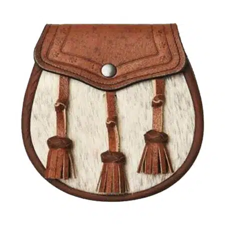 Semi Dress Natural Calfskin Khaki Classic Embossed Sporran