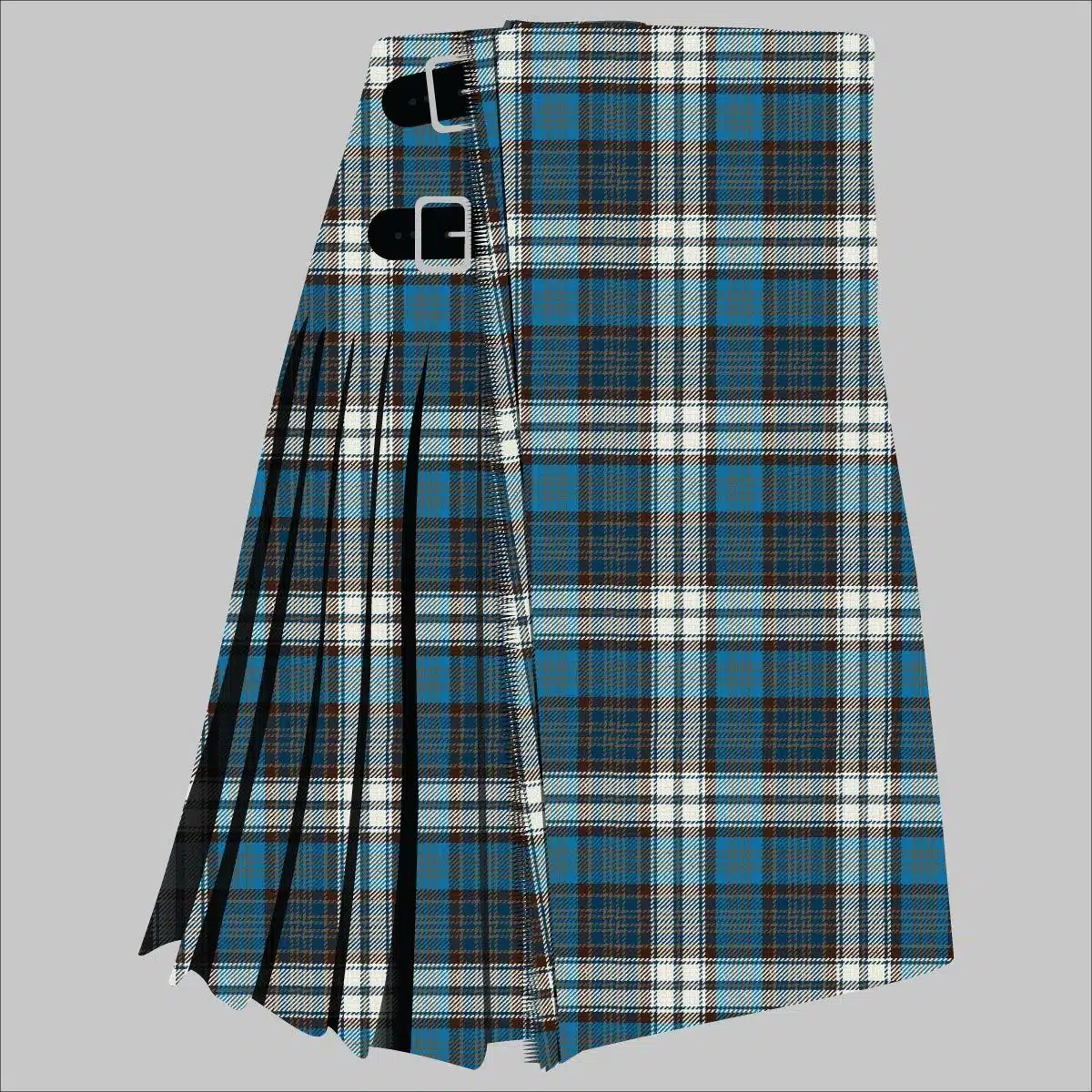 Clan MacDonald Dress Muted Blue Tartan Kilt