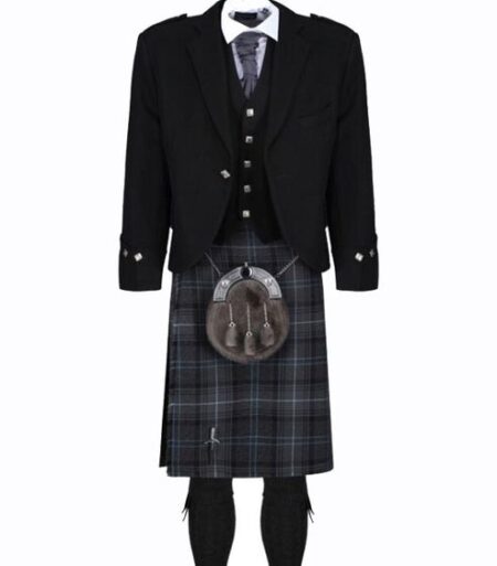 Highland Granite Blue Black Jacket Outfit