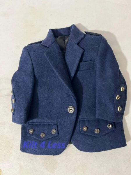 Baby Size St. Andrews Blue Tweed Argyll Kilt Jacket & Vest