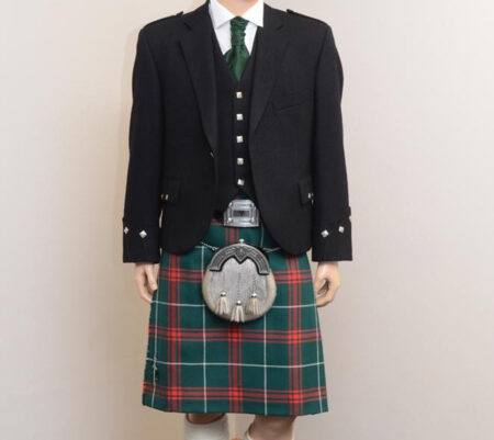 Welsh National Black Jacket Kilt Outfit