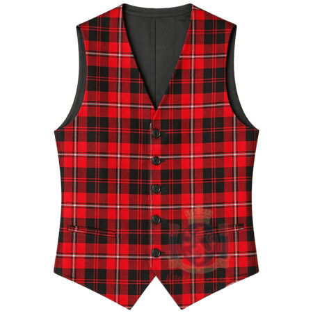 Cunningham Red Tartan Vest