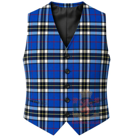 Thompson Blue Tartan Vest