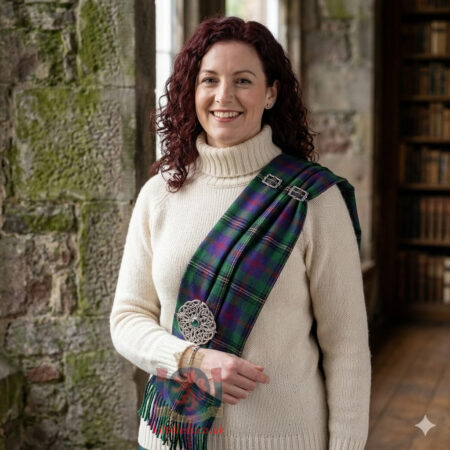 Wood Tartan Woman Sash