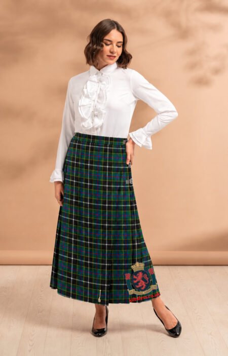 Cornish Hunting Modern Tartan Midi Skirt