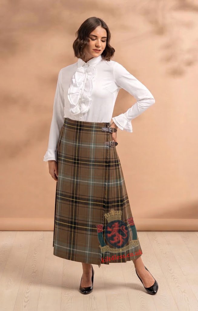 Henderson Weathered Tartan Kilted Skirt
