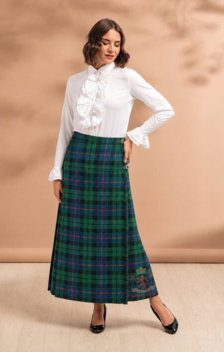 Morrison Hunting Ancient Tartan Midi Skirt