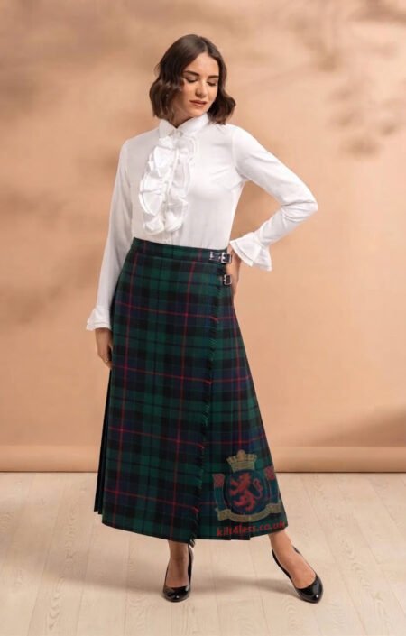 Morrison Hunting Modern Tartan Midi Skirt